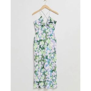 NWOT & Other Stories Strappy Cut-Out Detail Floral Midi Dress